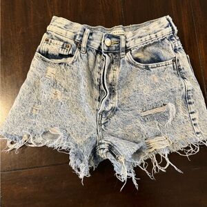 PacSun Acid Wash Ultra High Waisted Vintage Denim Shorts